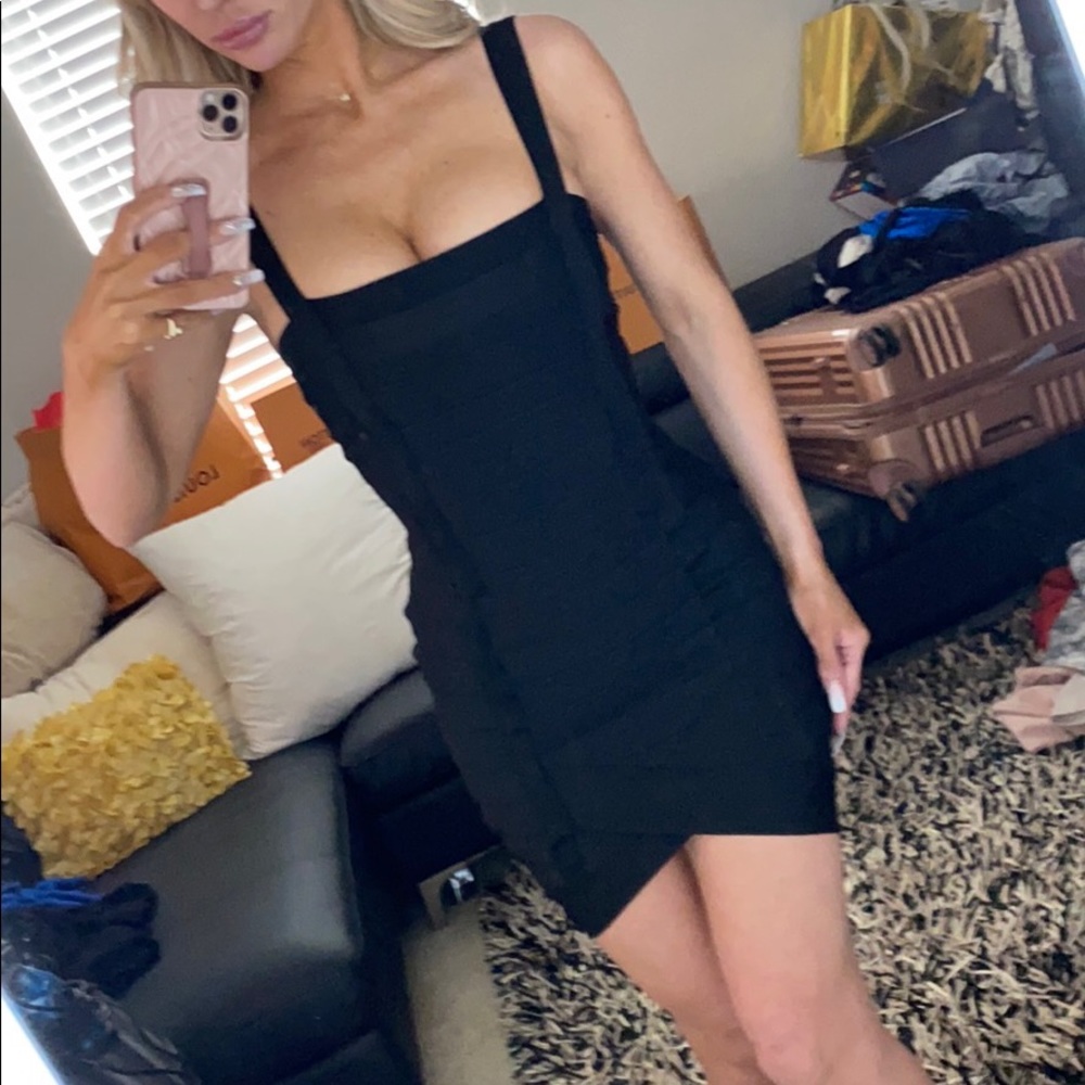 SEXY BANDAGE BLACK DRESS SIZE SMALL